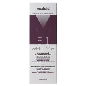 Флюид для лица MEDDIS (Меддис) Well Age осветляющий активный с Vit C 30 мл
