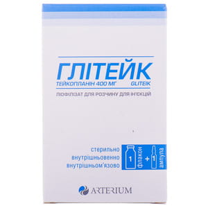 Глитейк лиоф. д/р-ра д/ин. 400мг фл. + р-ль амп. 3,2мл №1