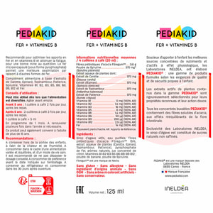 Pediakid (Педіакід) FER + Vitamines B (Залізо + Вітамін В) дієтична домішка сироп флакон 125 мл