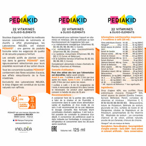 Pediakid (Педіакід) 22 Vitamines & Oligo-Elements (22 вітаміна та оліго-елементи) дієтична добавка сироп флакон 125 мл