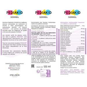 Pediakid (Педиакид) Sommeil (Сон) диетическая добавка сироп флакон 125 мл