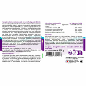 Pediakid (Педіакід) Gommes P'tit Biotic (Пробіотики) дієтична добавка пастилки жувальні ведмедики упаковка 60 шт