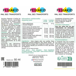 Pediakid (Педиакид) Nausees-Vomissements Mal Des Transports (От тошноты, рвоты, укачивания в транспорте) диетическая добавка в стиках 10 шт