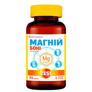 Вітаміни ZEST (Зест) Magnesium Boni (Магній Боні) дієтична добавка капсули 30 шт