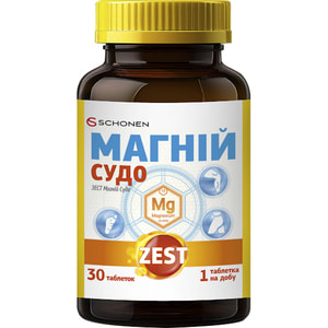 Вітаміни ZEST (Зест) Magnesium Sudo (Магній Судо) дієтична добавка таблетки 30 шт