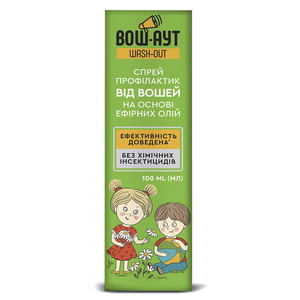 Средство противопедикулезное Wash-Out (Вош-Аут) спрей профилактический против вшей флакон 100 мл