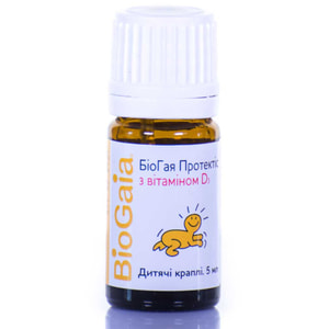 Краплі для регулювання мікрофлори кишечника Біогая Протектіс з вітаміном Д3 5 мл