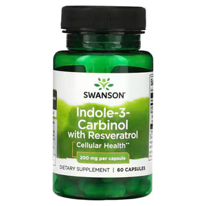 Индол-3-карбинол с ресвератролом SWANSON (Свенсон) Indole-3-Carbinol with Resveratrol 200mg капсулы 60 шт