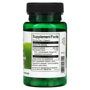 Индол-3-карбинол с ресвератролом SWANSON (Свенсон) Indole-3-Carbinol with Resveratrol 200mg капсулы 60 шт