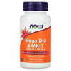 Мега D3 та МК7 NOW (Нау) Mega D-3 & MK-7 5000 IU (МО)/180 мкг (µg) капсули флакон 120 шт