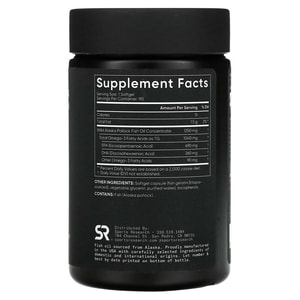 Рыбий жир Омега-3 SPORTS RESEARCH (Спортс Ресеарч) Omega-3 Fish Oil Triple Strength 1250 mg капсулы флакон 90 шт