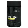 Витамин D3 + К2 SPORTS RESEARCH (Спортс Ресеарч) Vitamin D3+K2 (Plant Based) 5000IU/100mcg капсулы флакон 60 шт