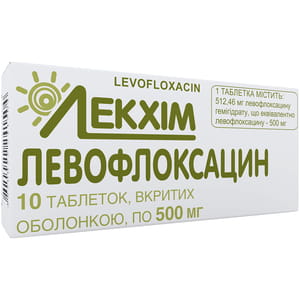 Левофлоксацин табл. п/о 500мг №10