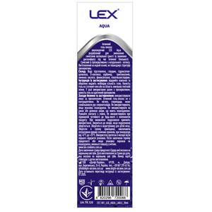 Гель-змазка лубрикант LEX (Лекс) Aqua (Аква) Пантенол зволожуючий 30 мл