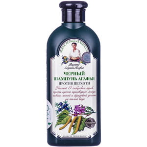 Шампунь для волос Рецепты Бабушки Агафьи Черный против перхоти 350 мл