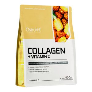 Колаген + Вітамін С OSTROVIT (Островіт) Collagen + Vitamin C для суглобів та зв'язок порошок ананасовим смаком 400 г