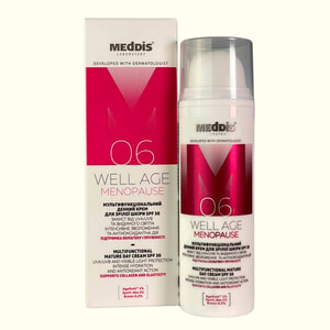 Крем для лица MEDDIS (Меддис) Well Age Menopause мультифункциональный дневной для зрелой кожи SPF 30 50 мл