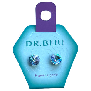 Серьги DR.BIJU (Доктор Бижю) Ручей 8,3 мм Стеклянный витраж 1 пара