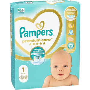 Підгузки для дітей PAMPERS Premium Care (Памперс Преміум) Newborn (Ньюборн) 1 від 2 до 5 кг 72 шт