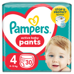 Подгузники-трусики для детей PAMPERS Pants (Памперс Пантс) Maxi (Макси) 4 от 9 до 15 кг 30 шт