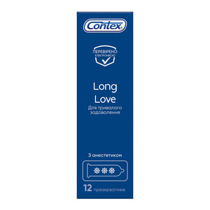 Презервативы CONTEX (Контекс) Long Love EVRO NEW (Лонг лав евро нью) с анестетиком 12 шт