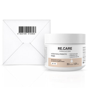 Крем для лица RE.CARE (Рекейр) Hydration & Prebiotic Cream с пребиотиками увлажняющий 30 мл