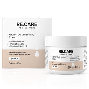 Крем для лица RE.CARE (Рекейр) Hydration & Prebiotic Cream с пребиотиками увлажняющий 30 мл
