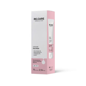 Маска для лица RE.CARE (Рекейр) Cooling Face Mask с тонизирующим эффектом охлаждающая 75 мл
