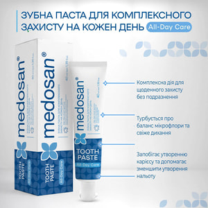 Зубная паста MEDOSAN (Медосан) All-Day Care для комплексной защиты на каждый день 40 мл