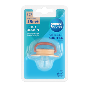 Пустушка силіконова CANPOL (Канпол) Toys артикул 23/258_pin2 анатомічна від 18 місяців рожева 1 шт