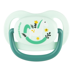 Пустушка силіконова CANPOL (Канпол) Toys артикул 23/256_gre2 анатомічна від 0 до 6 місяців зелена 1 шт