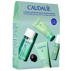 Набір для обличчя CAUDALIE (Кадалі) Vinopure стартовий 2026 Желе для очищення обличчя 30 мл + Сироватка 10 мл + Флюїд 15 мл + Тонік 30 мл