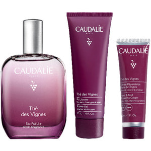 Набор CAUDALIE (Кадали) The des Vignes 50 mL Set Xmas 2026 крем для рук и ногтей 30 мл + гель-душ 50 мл + туалетная вода энергетическая 50 мл