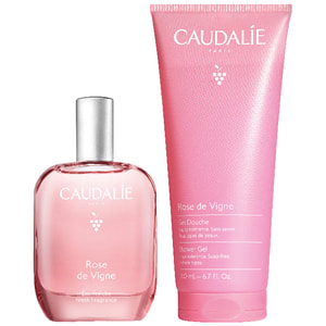 Набор CAUDALIE (Кадали) Rose des Vignes 50 mL Set - Xmas 2026 Гель для душа Rose de vigne 200 мл + Rose de Vigne Энергетическая туалетная вода 50 мл