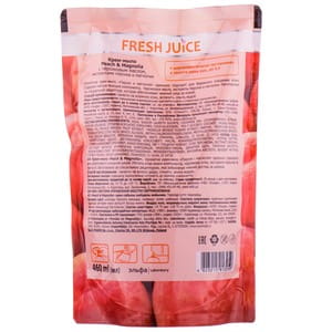 Крем-мило рідке FRESH JUICE (Фреш Джус) Peach & Magnolia Персик і магнолія з персиковою олією дой-пак 460 мл