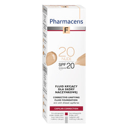 Флюїд для обличчя PHARMACERIS (Фармацеріс) F тональний для капілярної шкіри SPF20 відтінок 20 Нюд 30 мл