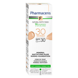 Флюїд для обличчя PHARMACERIS (Фармацеріс) F дермо-тонал мінеральний, матуючий SPF 30 тон 30 засмаглий 30 мл