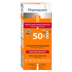 Крем для обличчя та шкіри навколо очей PHARMACERIS S (Фармацеріс) ультразахист сонцезахисний SPF 50+ Capilar Protect 50 мл