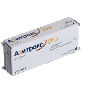 Азитрокс табл. п/о 250мг №6