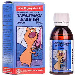 Парацетамол д/дітей сироп 120мг/5мл фл. 50мл