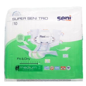 Підгузки для дорослих Seni (Сені)Super Trio Medium (Супер Тріо Медіум) розмір M/2 10 шт