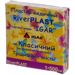 Пластырь медицинский Riverplast (Риверпласт) Игар классический картонная упаковка размер 1 см х 500 см 1 шт