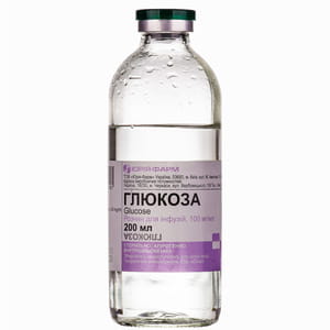 Глюкоза р-н д/інф. 10% пляш. 200мл