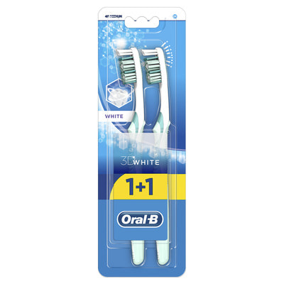 Зубна щітка ORAL-B (Орал-бі) 3d Advantage White (3 ДЕ Адвантедж вайт) 2 шт