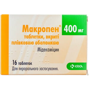 Макропен табл. в/о 400мг №16