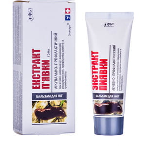Бальзам для ніг екстракт П'явки Фітобіотехнології для лікування і профілактики варикозного розширення вен 75 мл