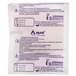 Рукавички оглядові латексні стерильні з пудрою Ігар розмір L (8-9) 1 пара