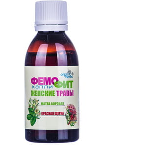 Краплі для профілактики і лікування жіночих хвороб Фемофіт (борова матка і червона щітка) 50 мл