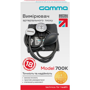 Вимірювач (тонометр) артеріального тиску GAMMA (Гамма) модель АД М700 К стандарт механічний