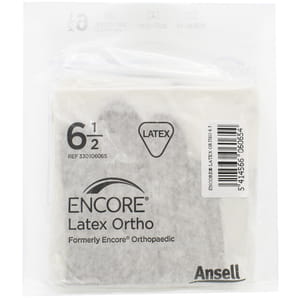 Перчатки хирургические стерильные латексные Encore Ortho (Энкор Орто) ортопедические без пудры размер 6,5 1 пара